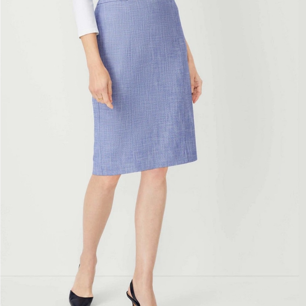 Ann Taylor High Waist Elegant Blue Skirt